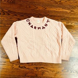 Pink Clare V monoprix sweater size 12-14